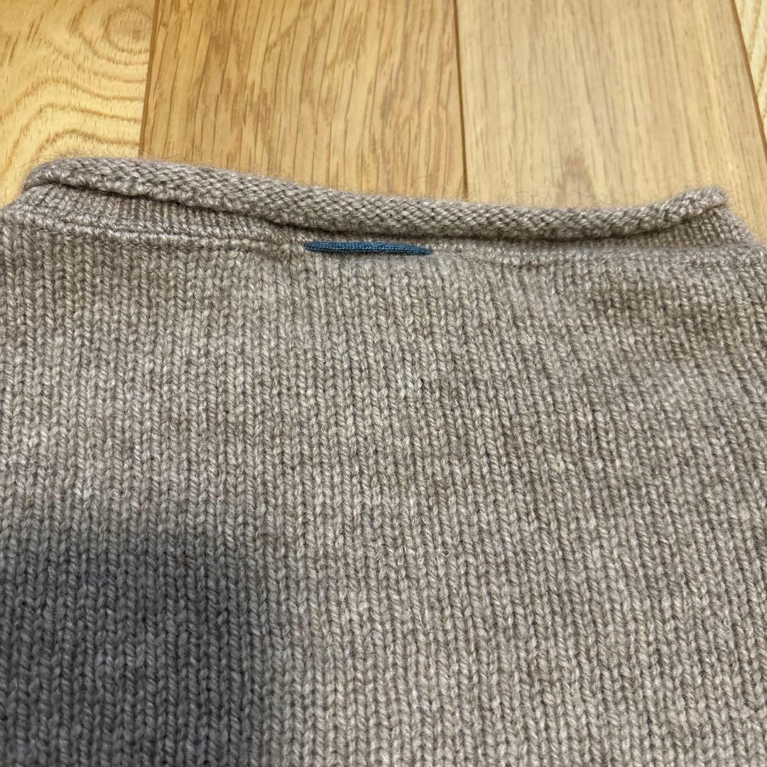 はなび　45R ハイネックニットベスト　ベージュ