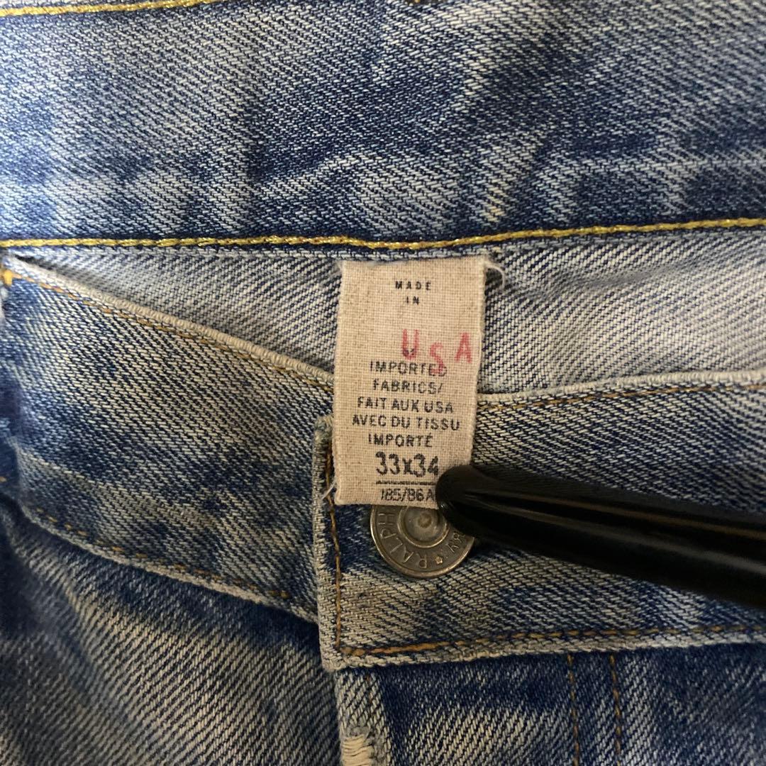 【はやし】【USA製】RRL デニム　コットン/赤耳/33×34