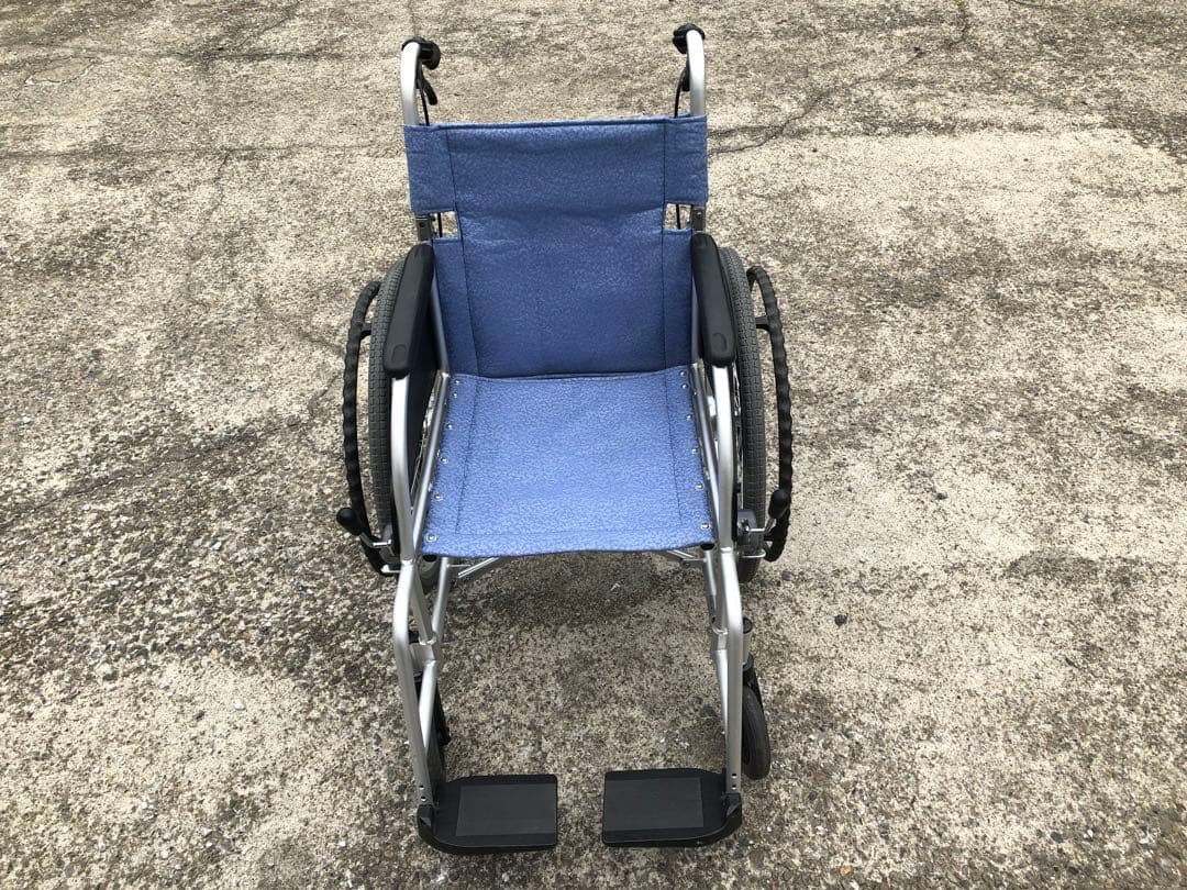 松永　ECO　車椅子　青　一度だけ使用　取り扱い説明書付き　埼玉北部引取　発送可