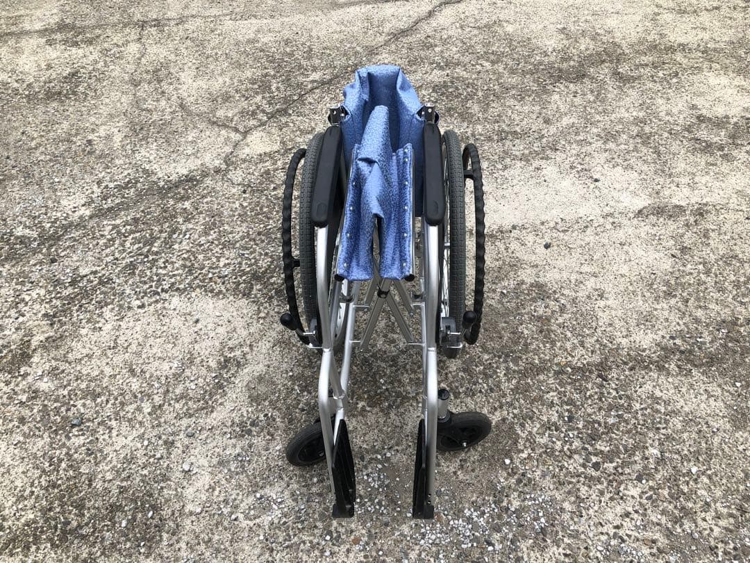 松永　ECO　車椅子　青　一度だけ使用　取り扱い説明書付き　埼玉北部引取　発送可