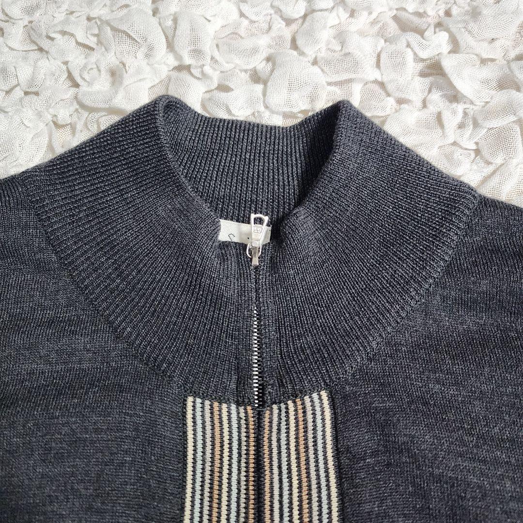 美品 ポールスミス ハイゲージ ニット ダブルジップ ドライバーズニット