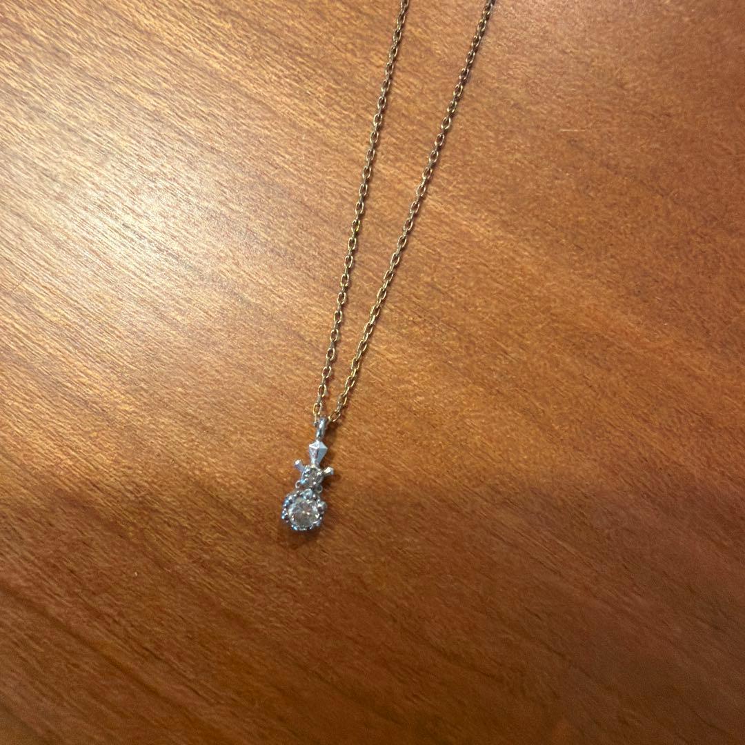 シエナ★k10ダイヤモンド一粒石ネックレス