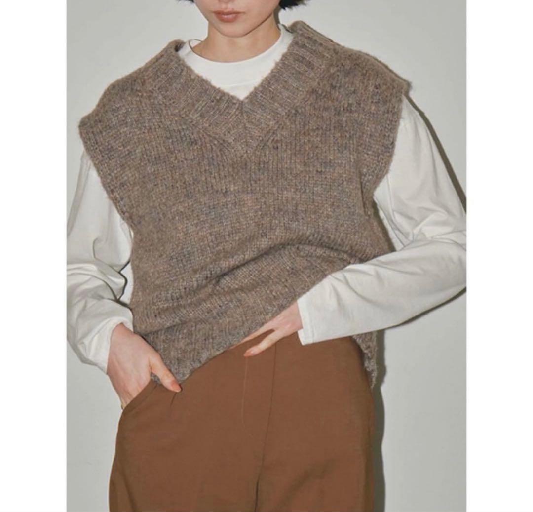 トップス todayful Mottle Yarn Knit Vest