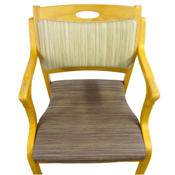 介護用木製椅子 アーム付き ダイメトロール　カルファイバー　姿勢保持　粉瘤　糜爛