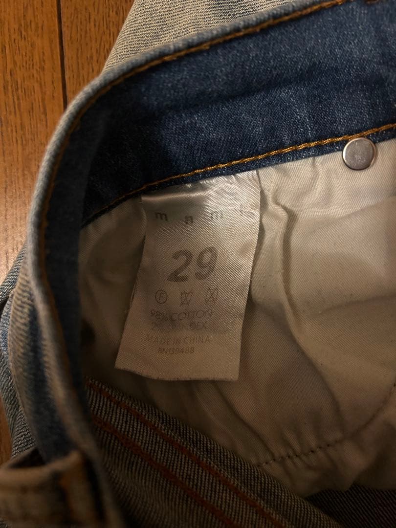 【本日限定価格】mnml ミニマル　ダメージジーンズ　デニム