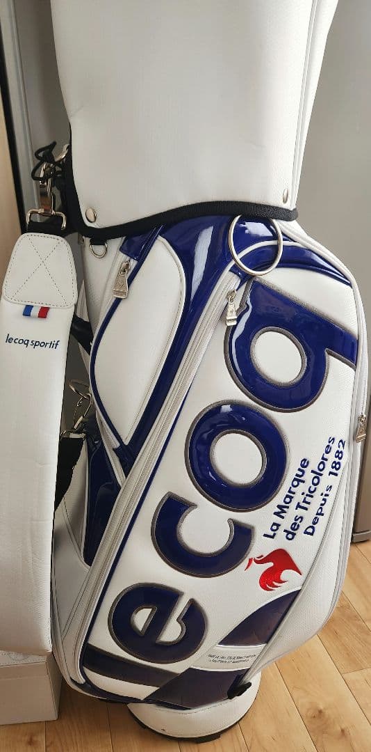 ルコック キャディバッグ白/青