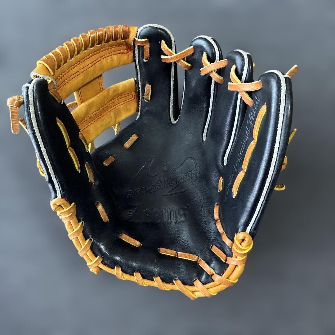 Zeems 軟式グローブ 黒/茶　YH10BTN2
