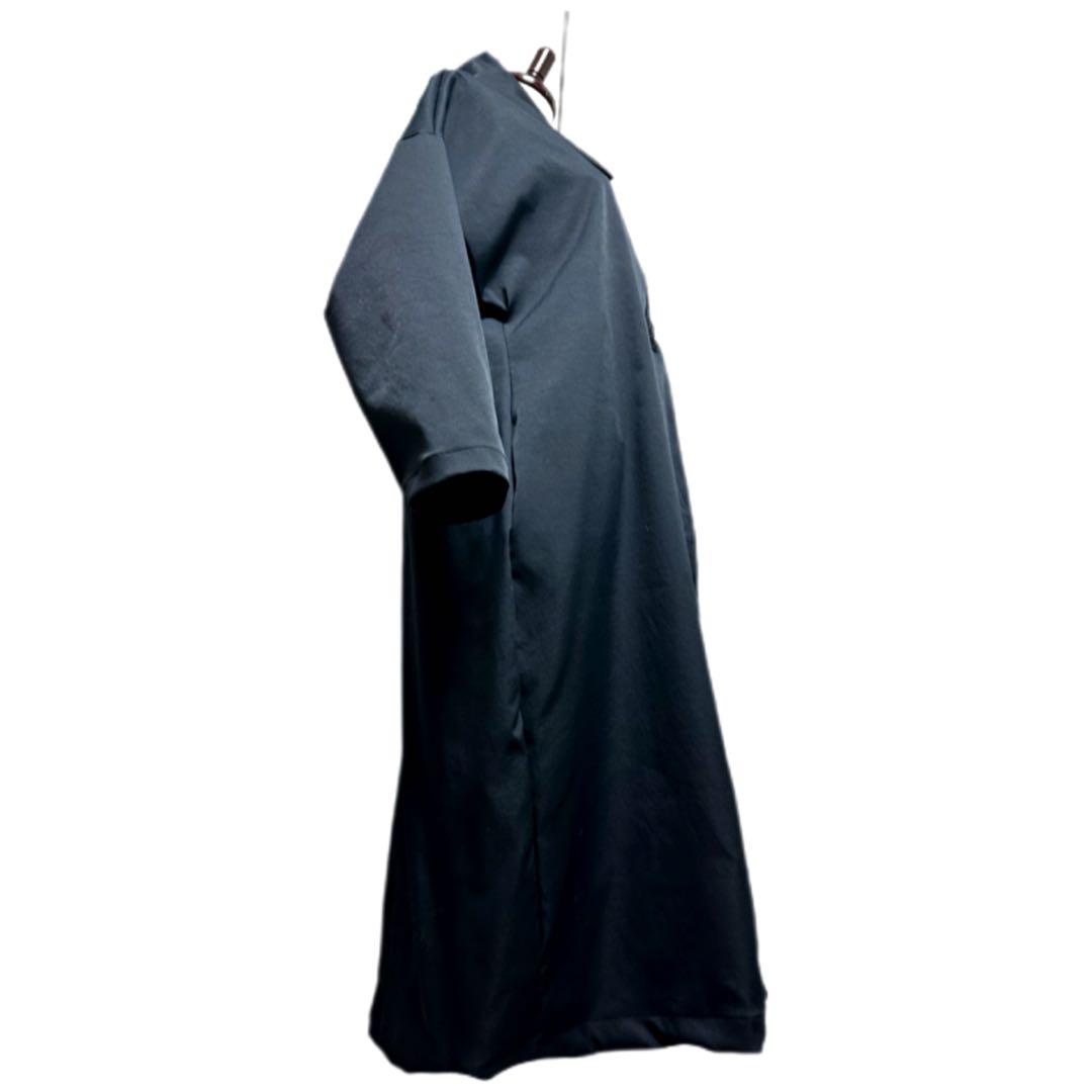 振袖　着物リメイク　ドレス　黒×ラメに薔薇や桜　和柄　ワンピース　ハンドメイド