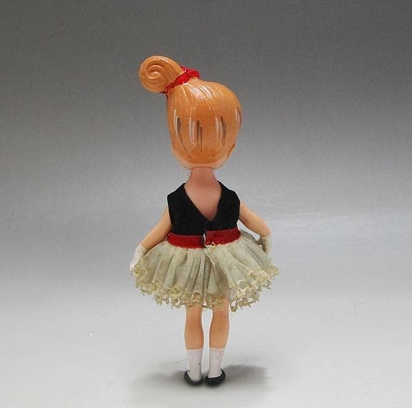 a0127-42女の子 少女 人形 フィギュア ヴィンテージ レトロ　当時物