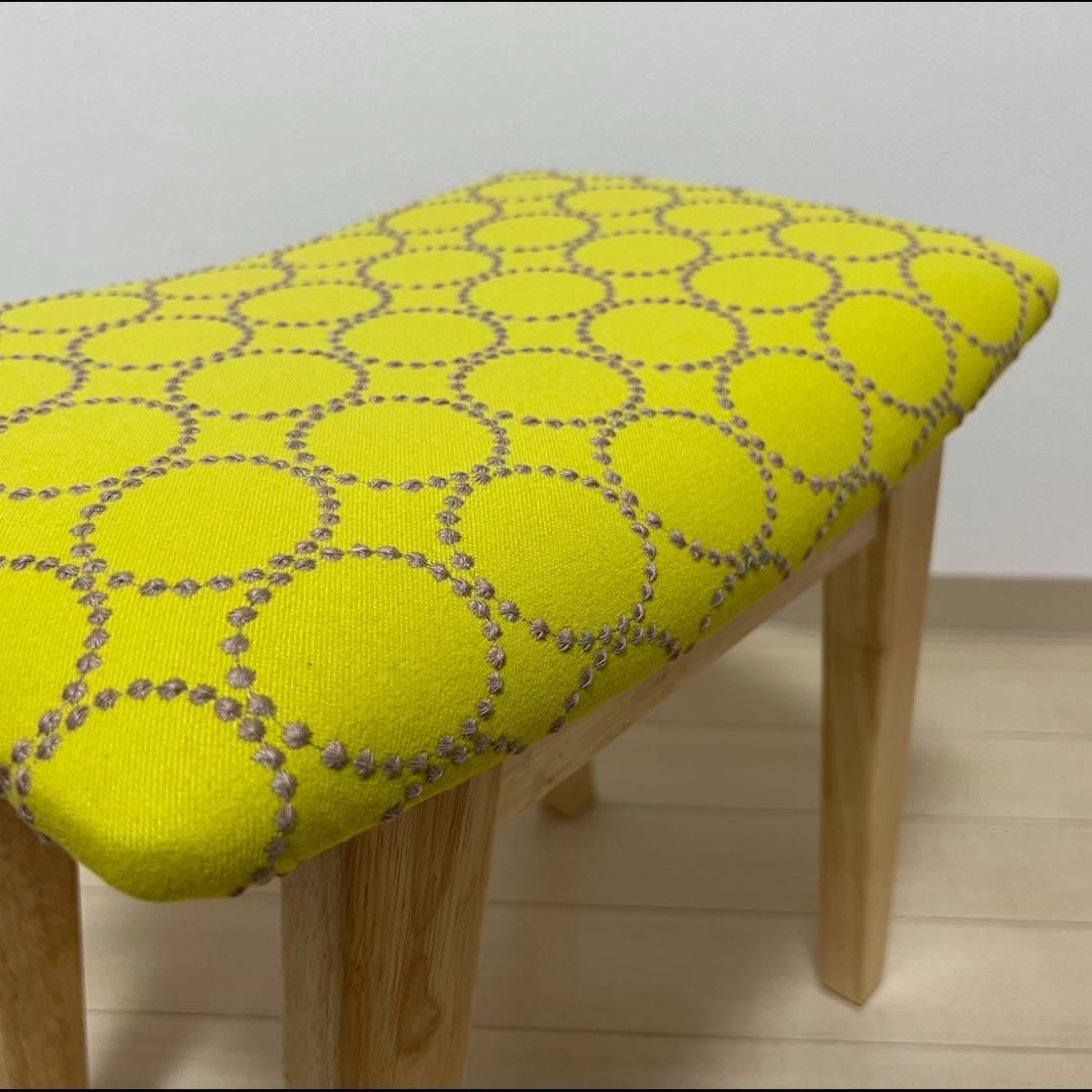 ミナペルホネン dop タンバリン 太脚 スクエア スツール 【イエロー】椅子