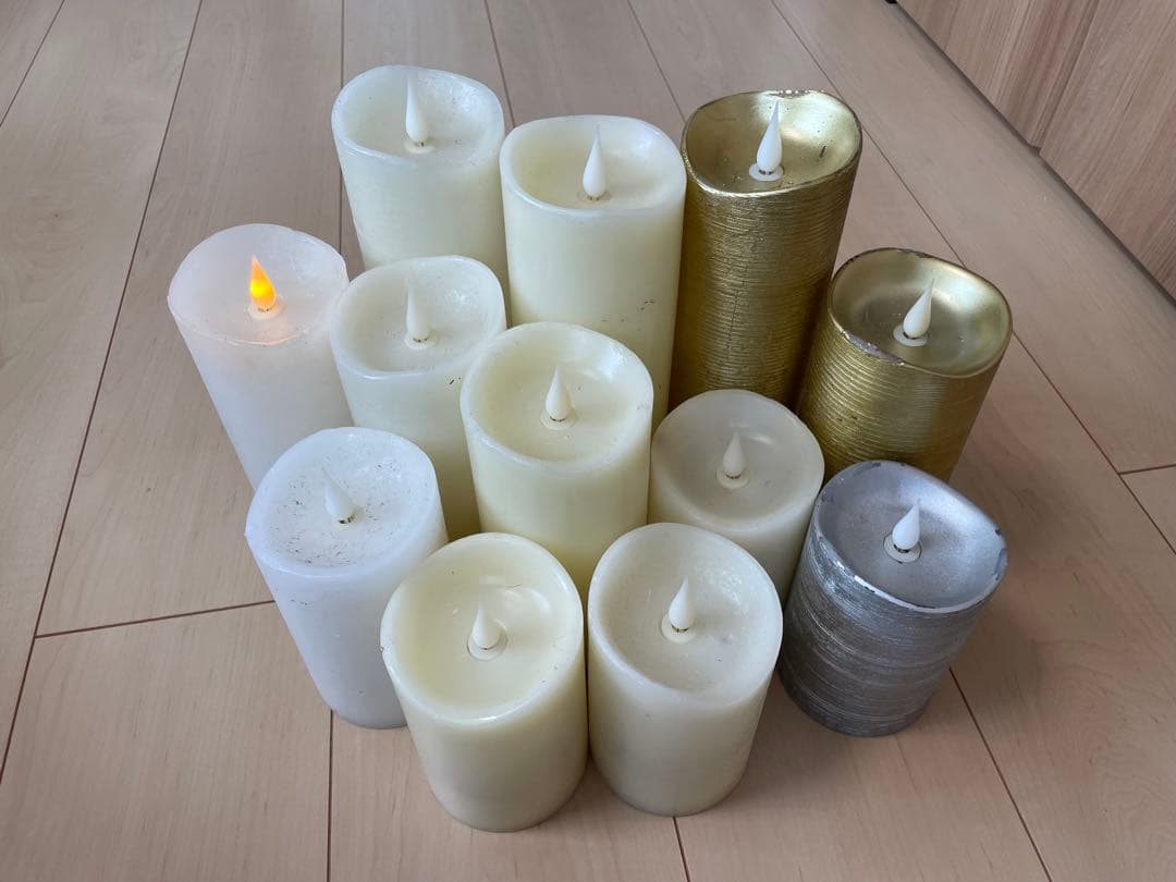 ENKINDDLE リモコン付きキャンドルセット 12本