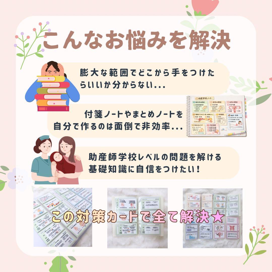 最新版2026年作成｜助産師学校受験｜基礎問題カード＋過去問問題集セット