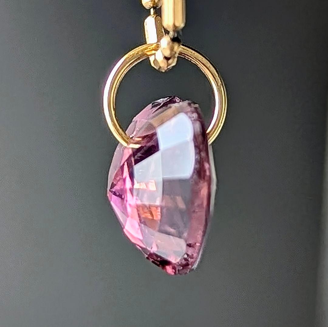 ♢N♢K18 ルベライト ネックレスチャーム ペンダントトップ