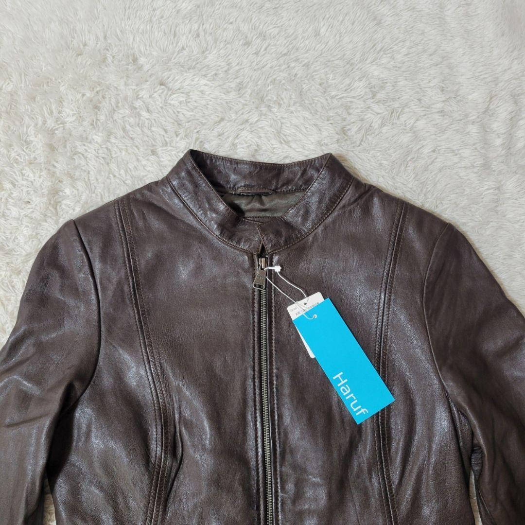 新品タグ付✨　ハルフ　ライダースジャケット　シングル　レザー　大きいサイズ　XL