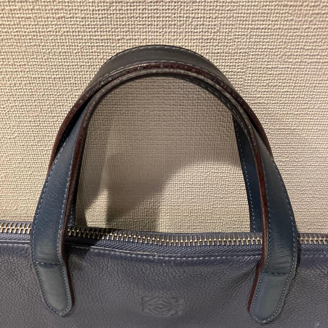 《中古美品》　ロエベ　トレドバッグ　ネイビー