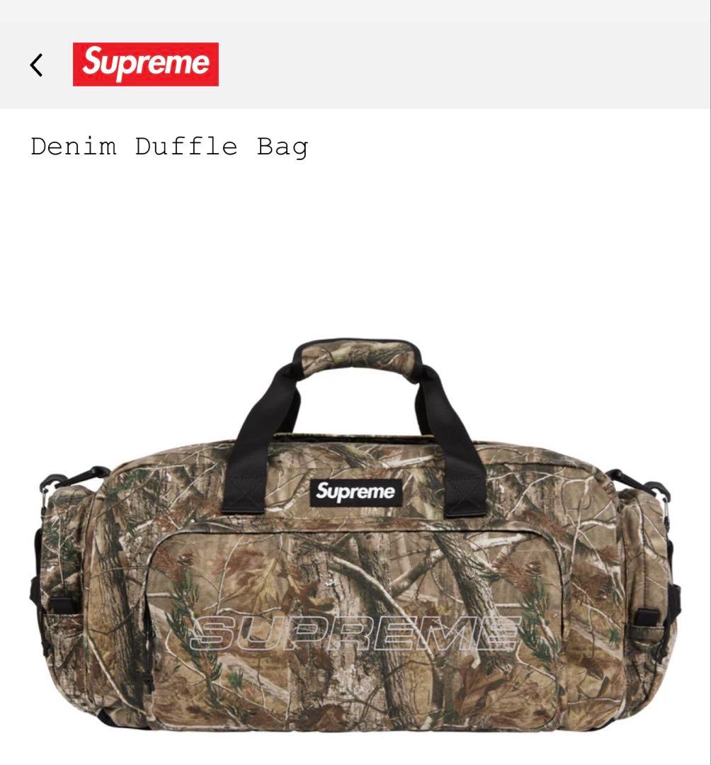 バッグ supreme denim duffle bag realtree 25fw