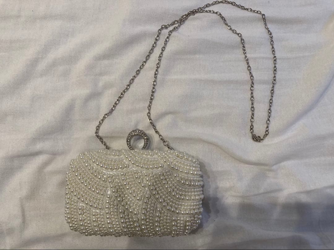 【LEJA】ストーンオフショルダーマーメイドワンピースドレス今ならバッグつき！