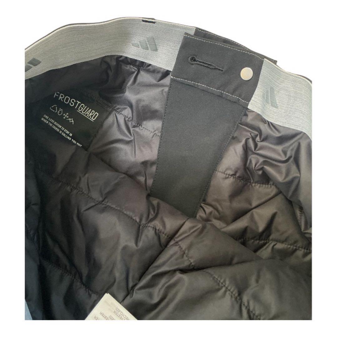 【新品未使用】adidas 中綿保温ブラック ストレッチパンツ 92サイズ