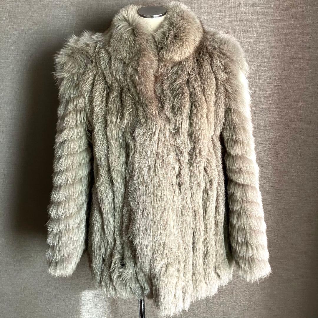✨極美品✨SAGA FOX 最高級シルバーフォックスコート 銀サガ 刺繍 11