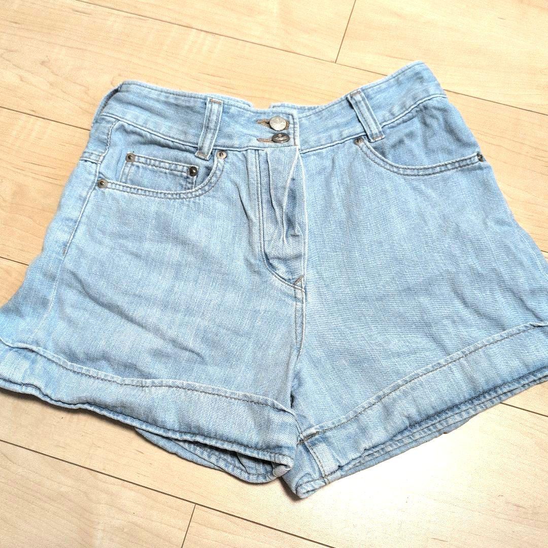 VivienneWestwood デニムショートパンツ 刺繍デザイン