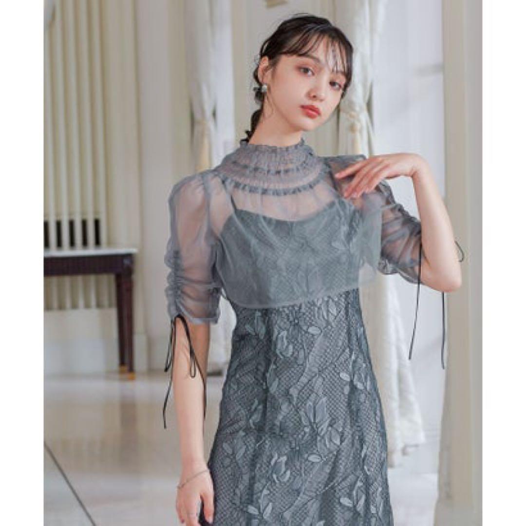 ア★新品タグ付き★ドリードール　チュールボレロレースキャミワンピレイヤード