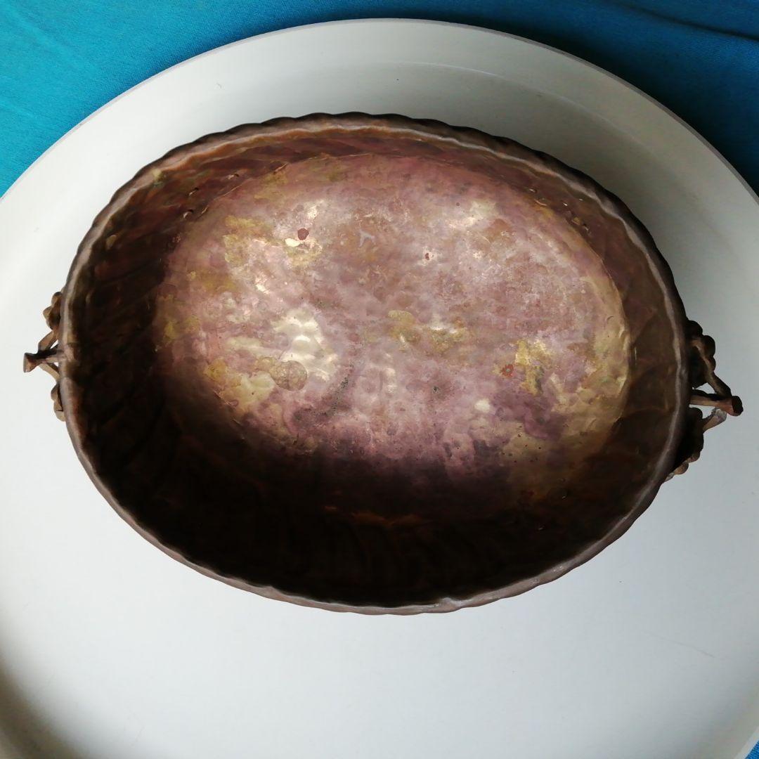 アンティーク調インド彫金籠、他槌目叩き、