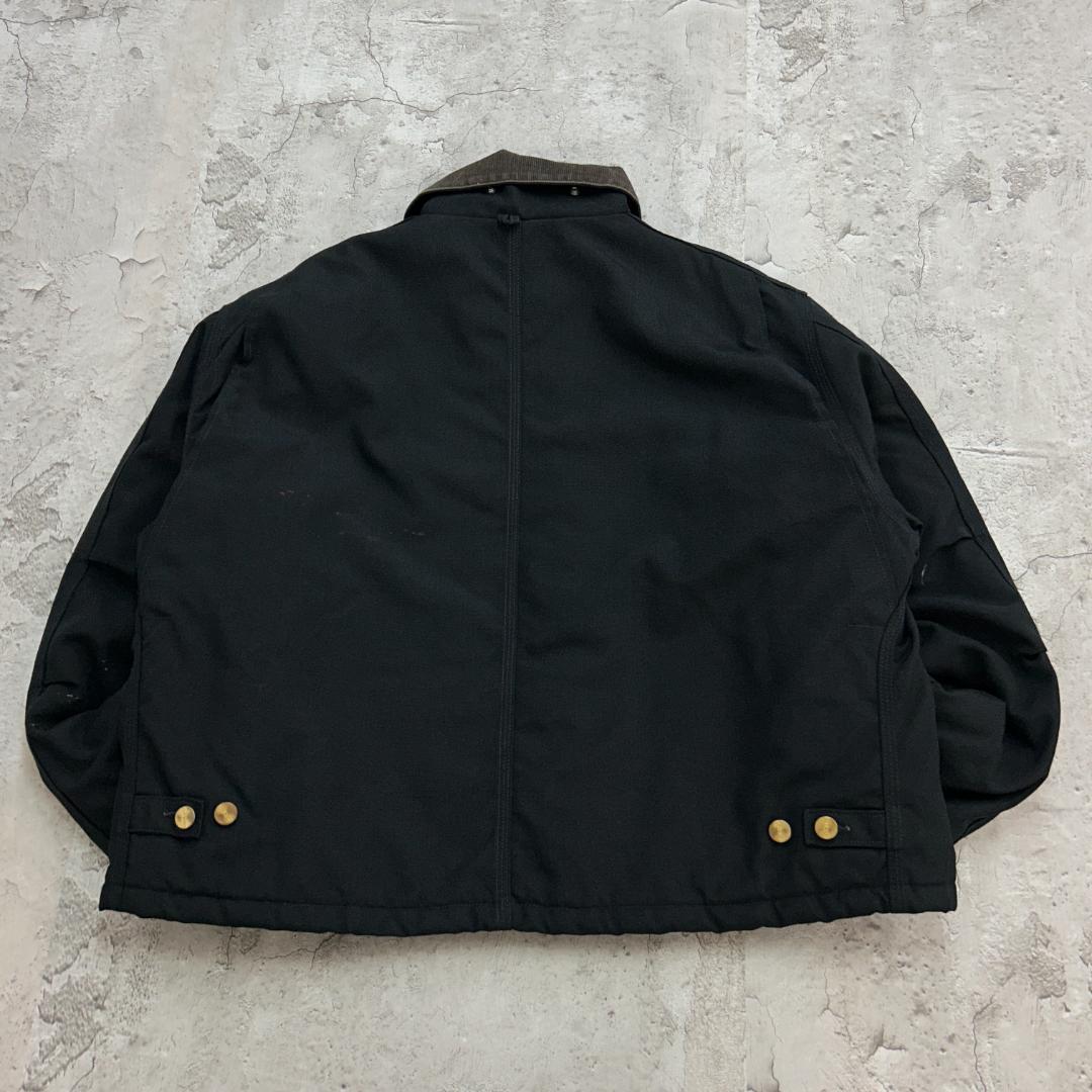 純*ん様 Carhartt　トラディショナルジャケット　企業ロゴ　古着　ブラック