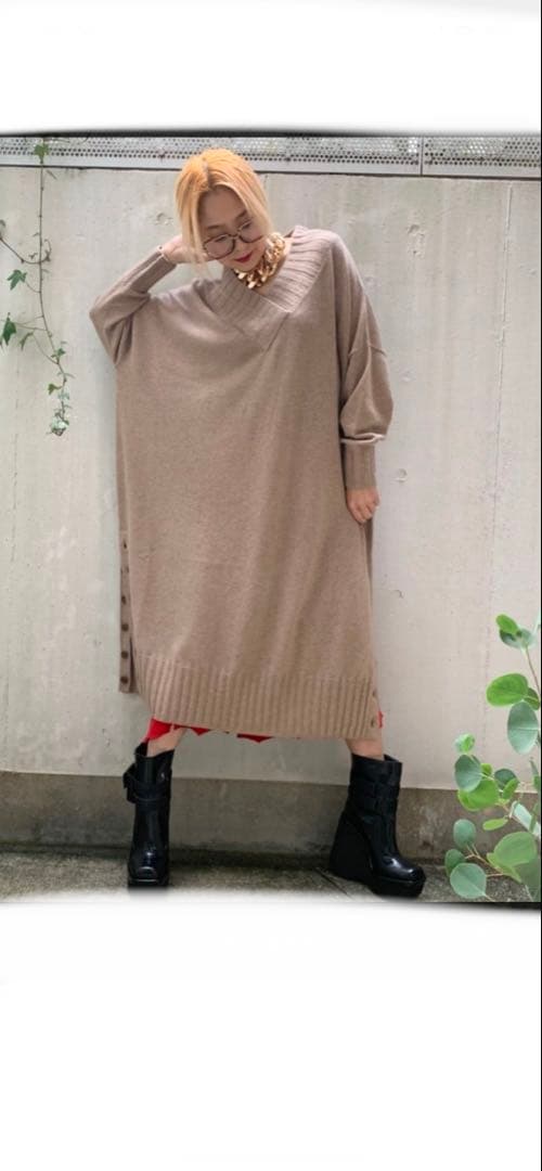 WRINN 2WAY ボリュームニットワンピ