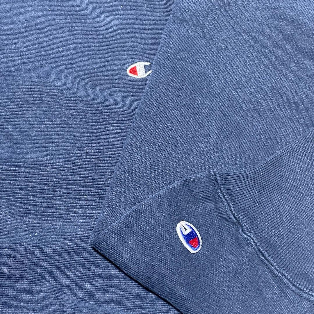 90s USA製 チャンピオン リバースウィーブ 刺繍ロゴ ネイビー スウェット
