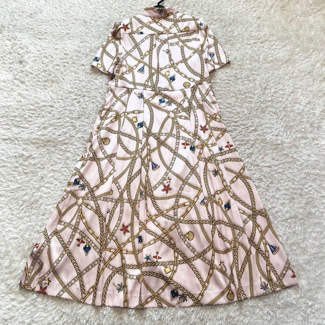 Grace Class チェーンマリンプリントワンピース ベルト