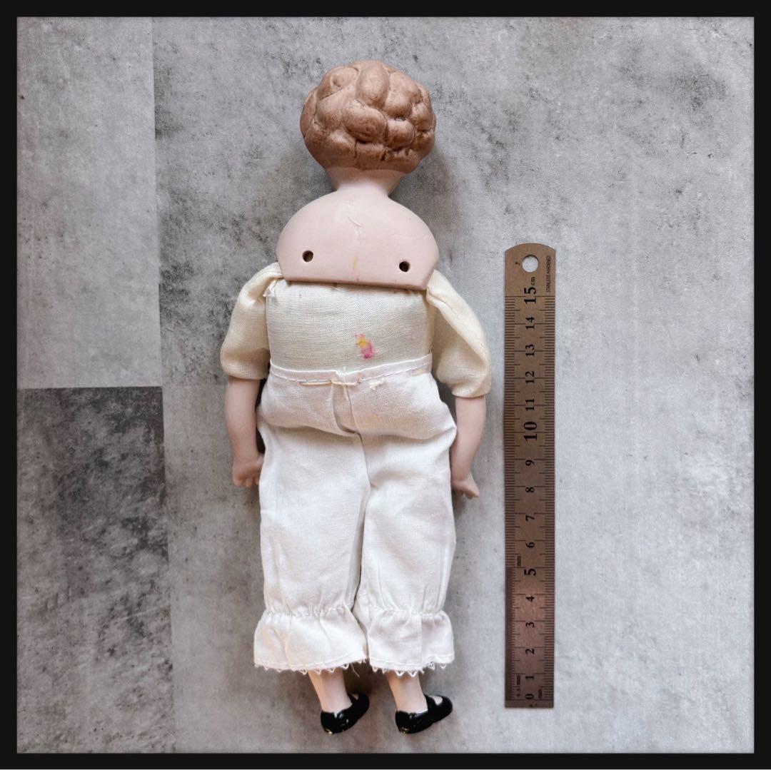 レアヴィンテージ 黒いリボンの女の子　ビスクドール