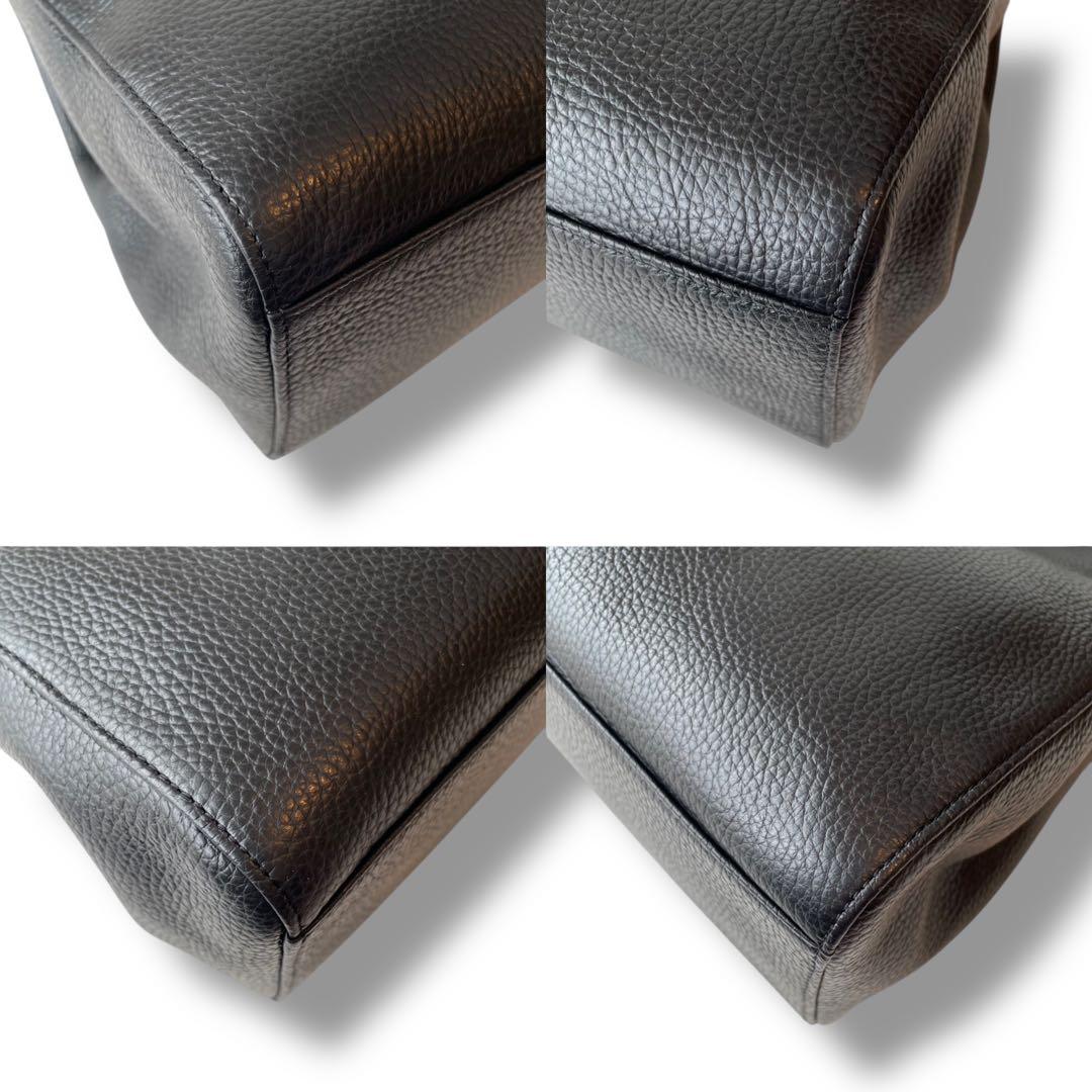 未使用タグ付き アニエスベー レザー シボ革 ビジネスバッグ A4 自立