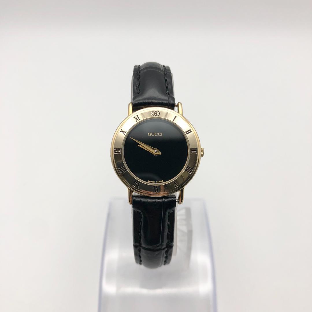 美品・稼働 GUCCI グッチ 3000.2.L ゴールド レディース 腕時計