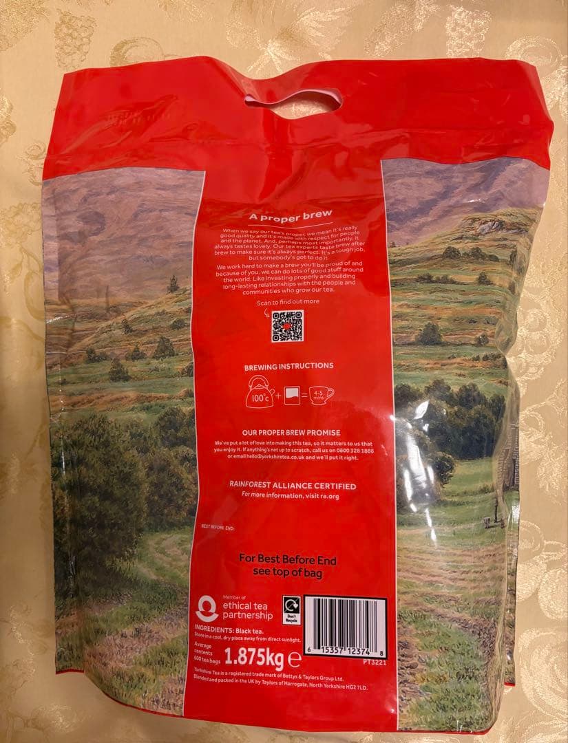 Yorkshire Teaヨークシャーティー600袋1.875kg【新品未開封】