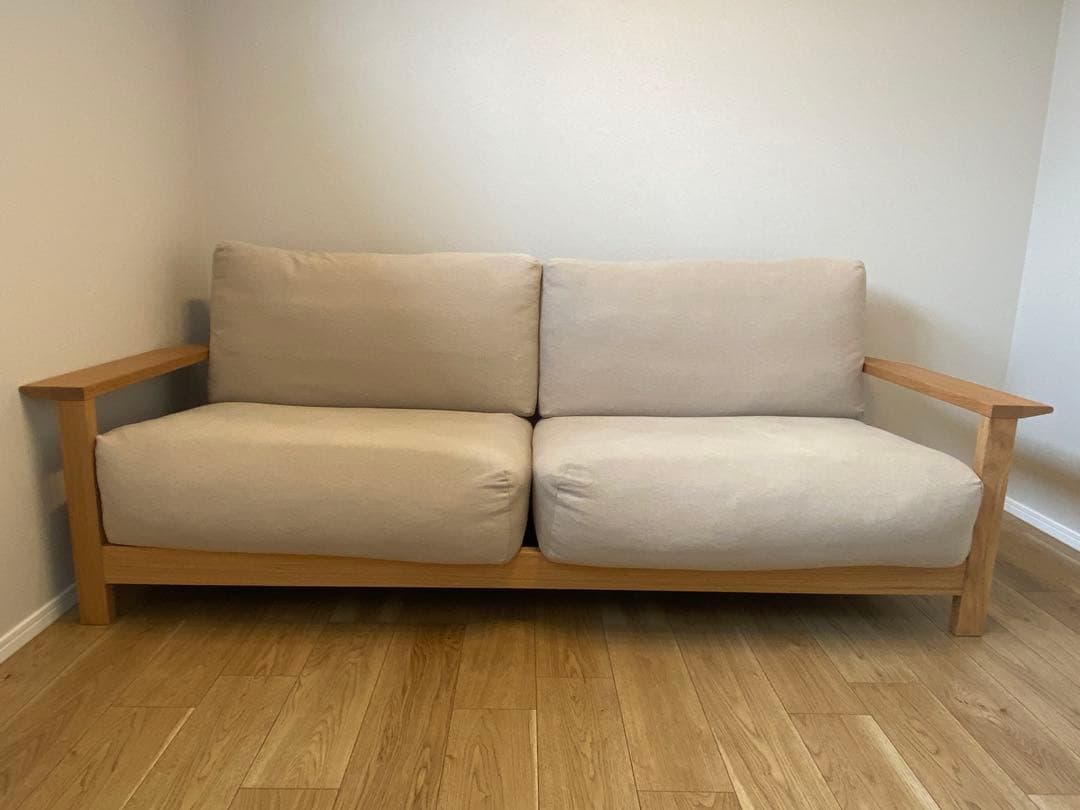 【配送料込】無印3シーターソファカバー付き