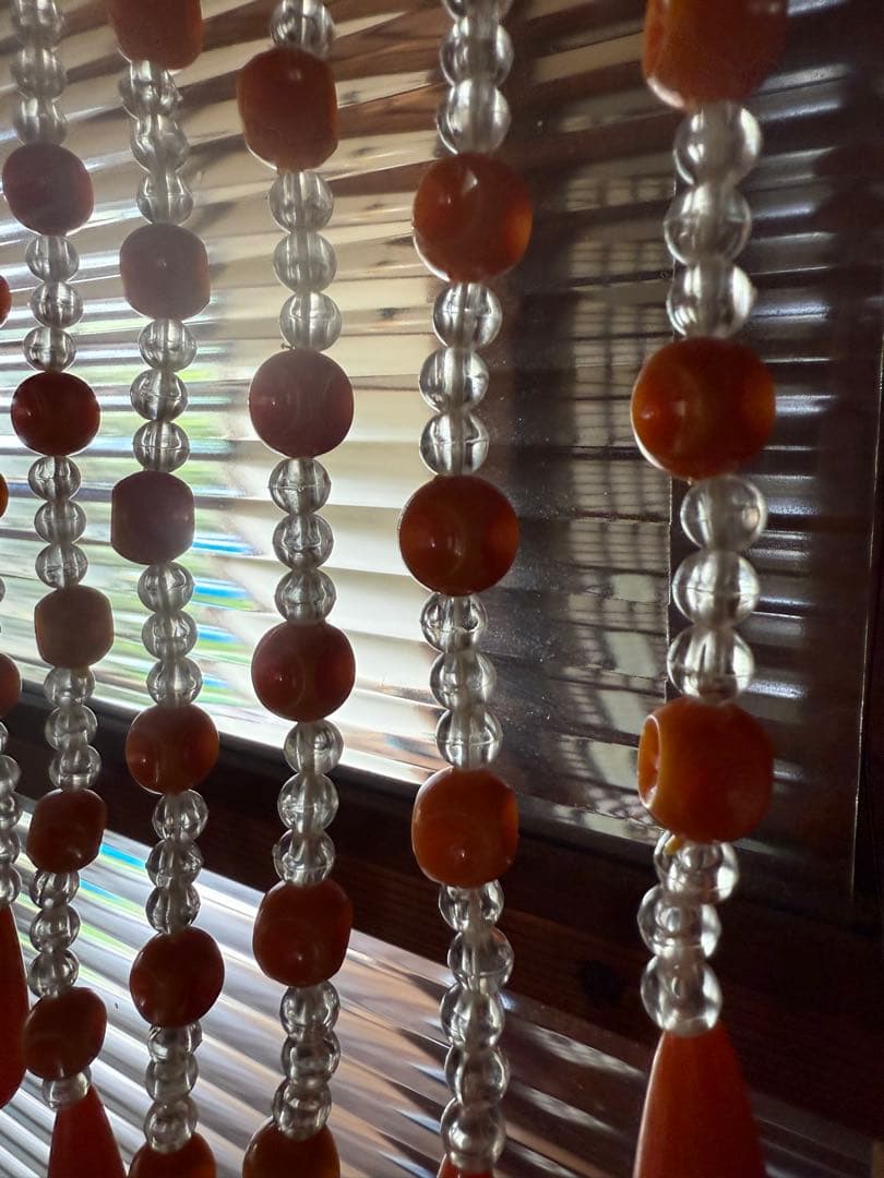 昭和レトロ　珠のれん　ビーズのれん　キッチン　インテリア雑貨