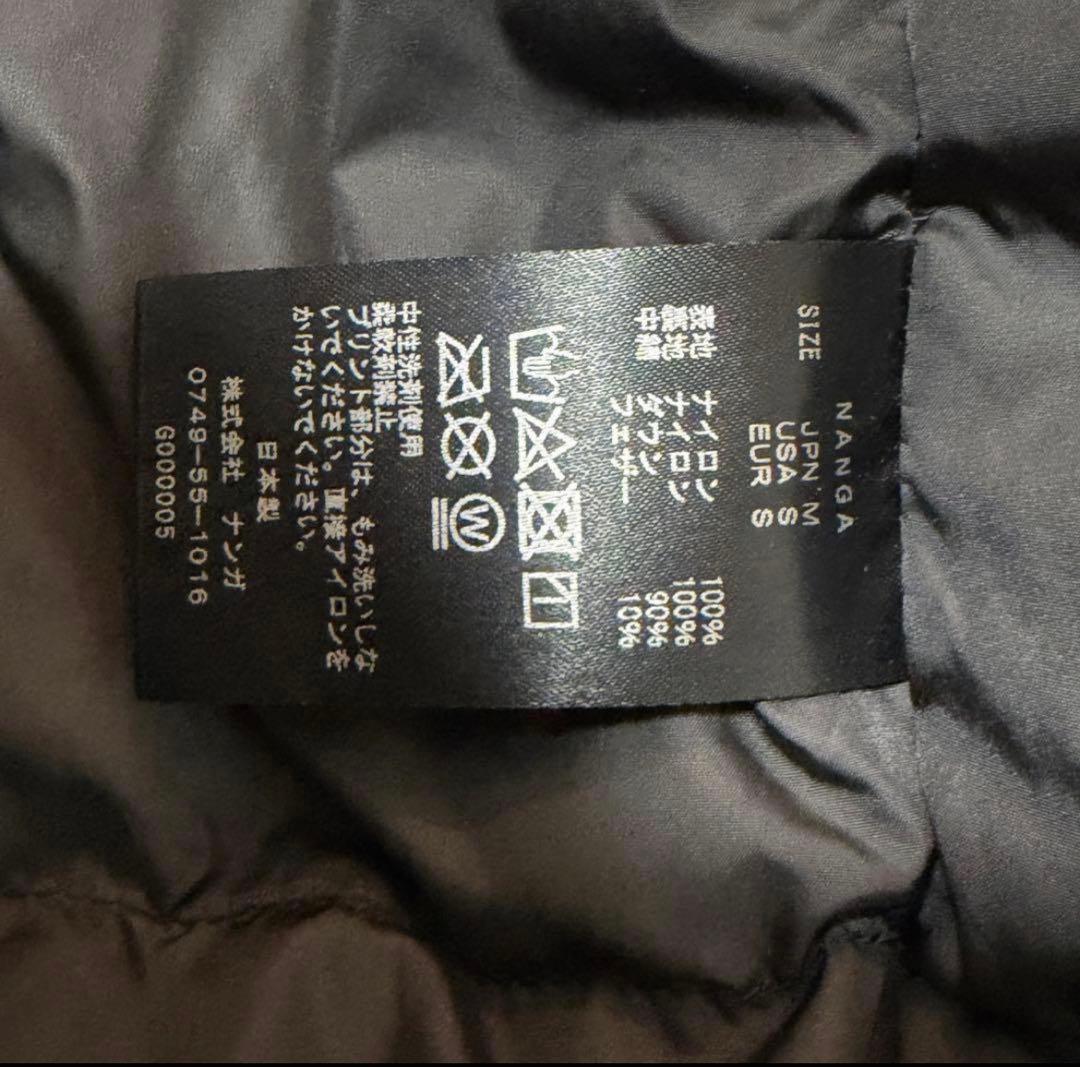 傷ありナンガ　ダウンジャケット オーロラテックス フード 黒 M