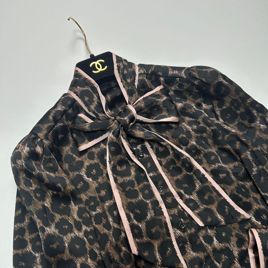 定価7.5万✨2024年モデル レリアン レオパード ボウタイ ブラウス 近年