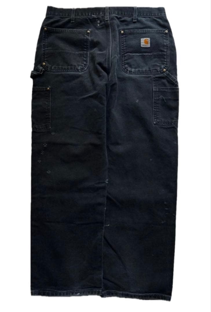 カーハート ダブルニー ブラック　USA製　W34×L29