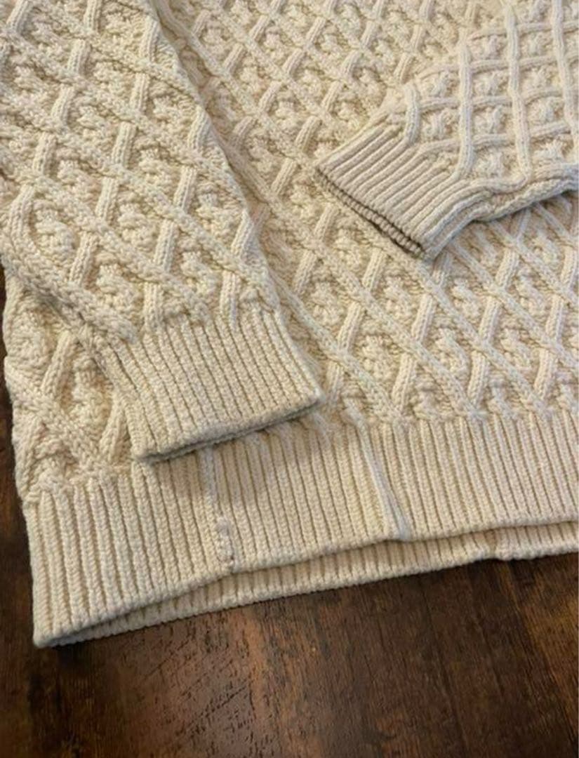 トップス AURALEE HARD TWIST MERINO ARAN KNIT P/O