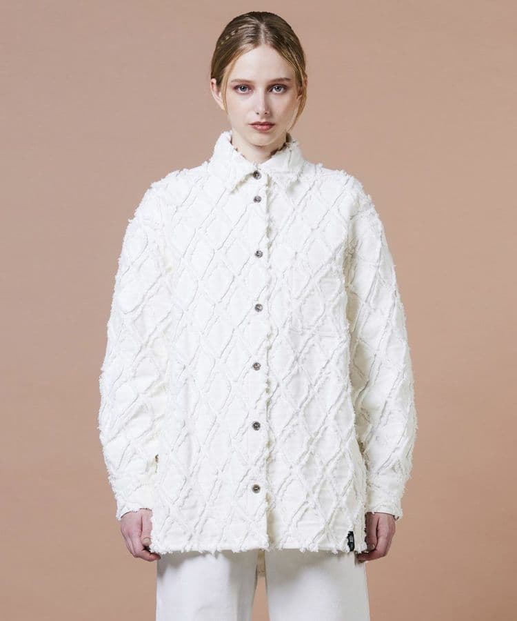 ダブルスタンダード　ダイヤカット デニムシャツ