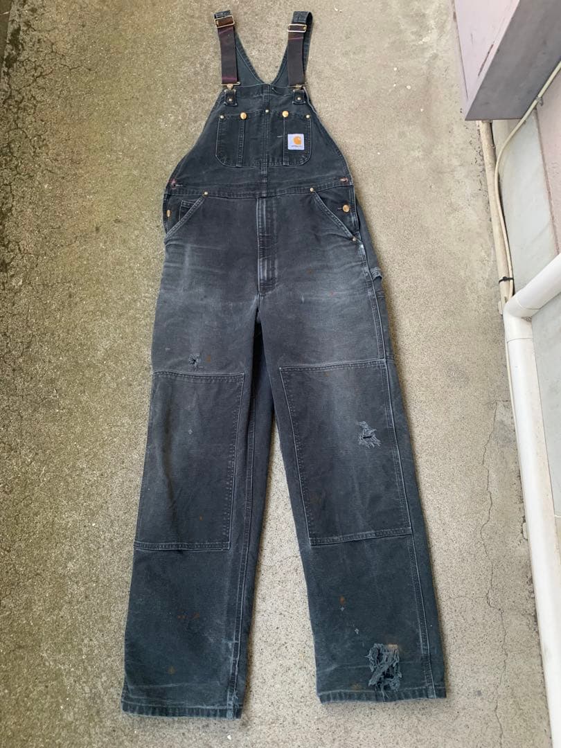 Carhartt カーハート　ダック　オーバーオールUSA製　ブラック　黒