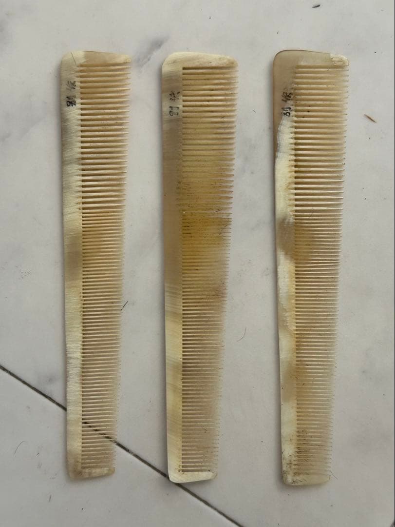 水牛の角 別作 ヘアカットコーム 理容道具 希少