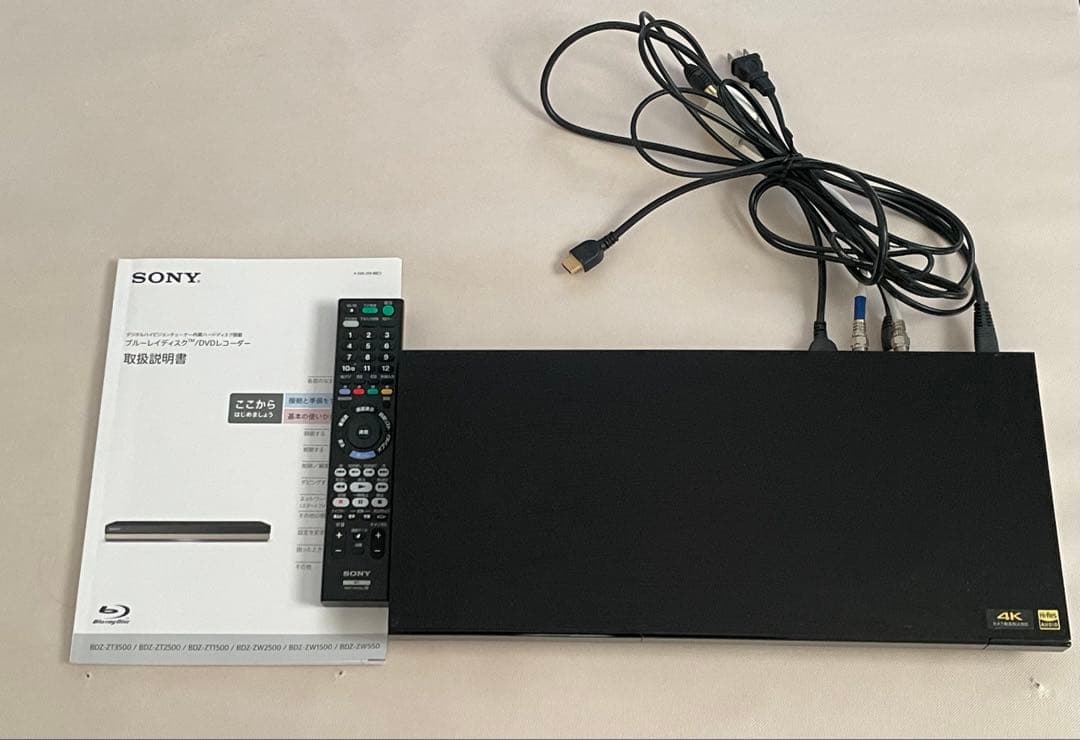 SONY 4K DVDレコーダー BDZ-ZW1500