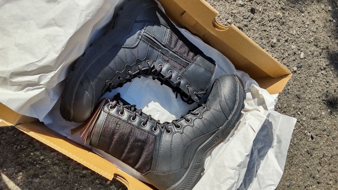 編み上げ サイドジッパー 安全靴 25cm