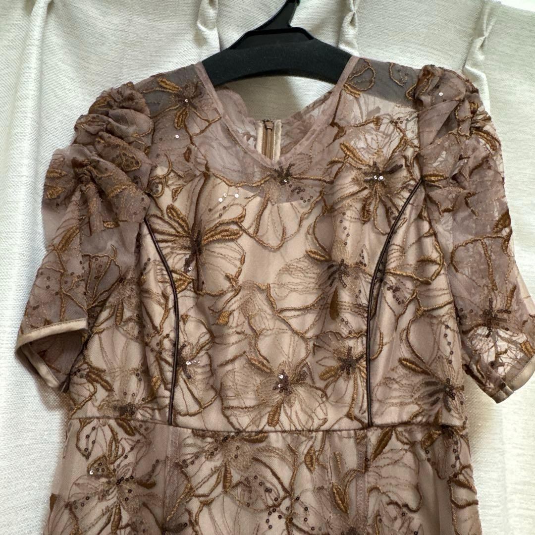 formforma フォルムフォルマ スパンコール刺繍レース ワンピースドレス