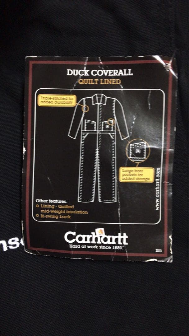 Carhartt Duck Coverall ブラック 46 サイズ