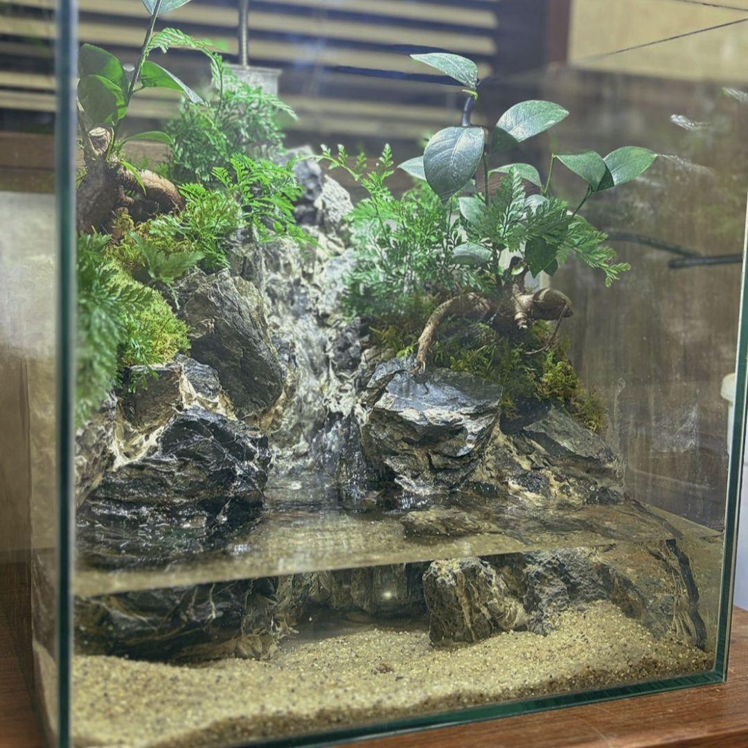 滝の流れるアクアテラリウム　No.1143