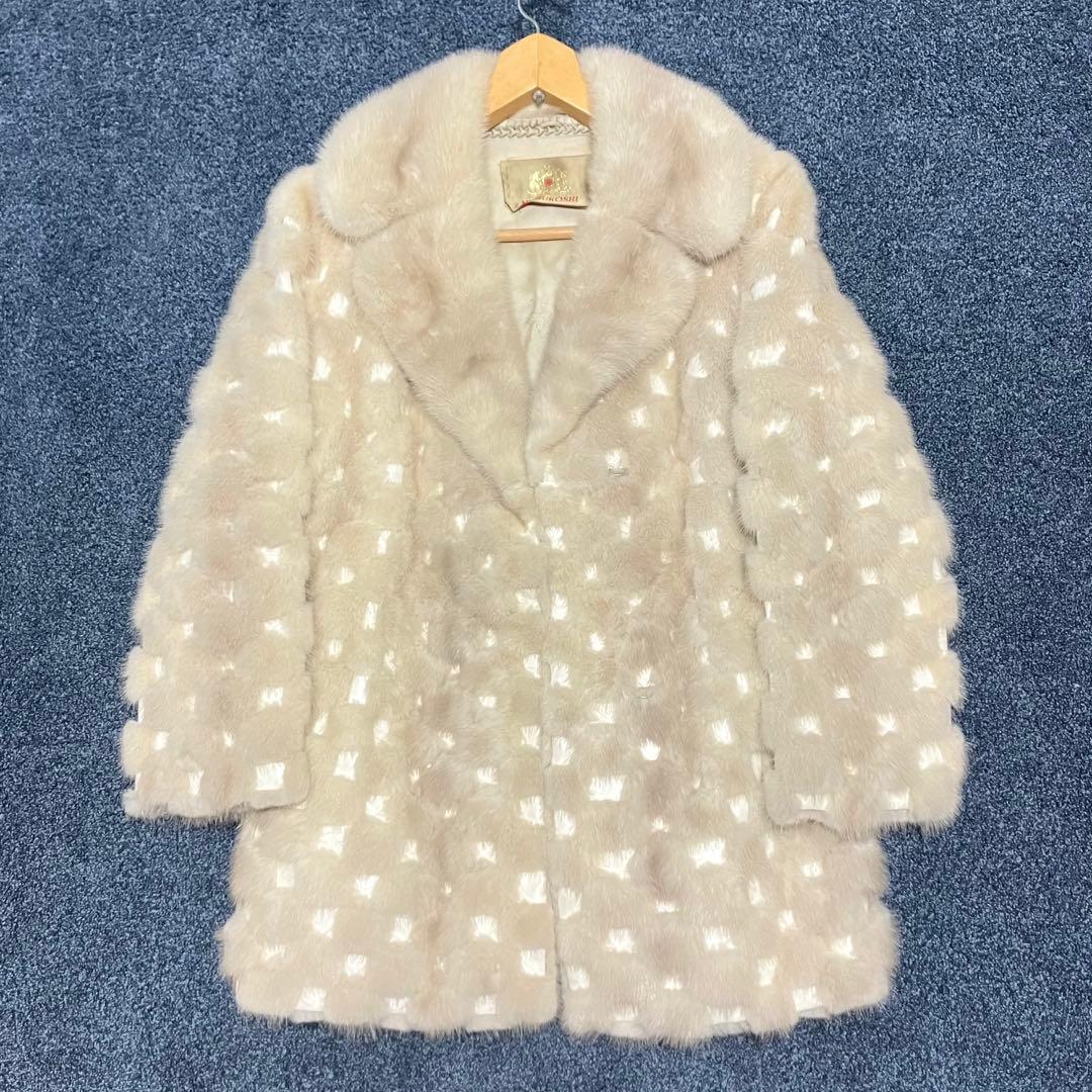 【超高級】三越　150万　ミンク革　毛皮リアルファーコート【希少】