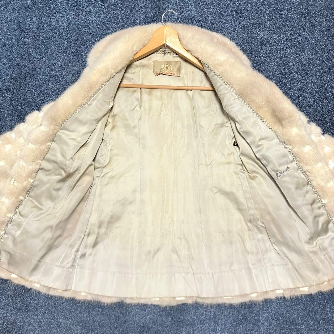 【超高級】三越　150万　ミンク革　毛皮リアルファーコート【希少】